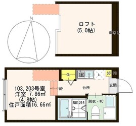 ハーモニーテラス伊興２の物件間取画像